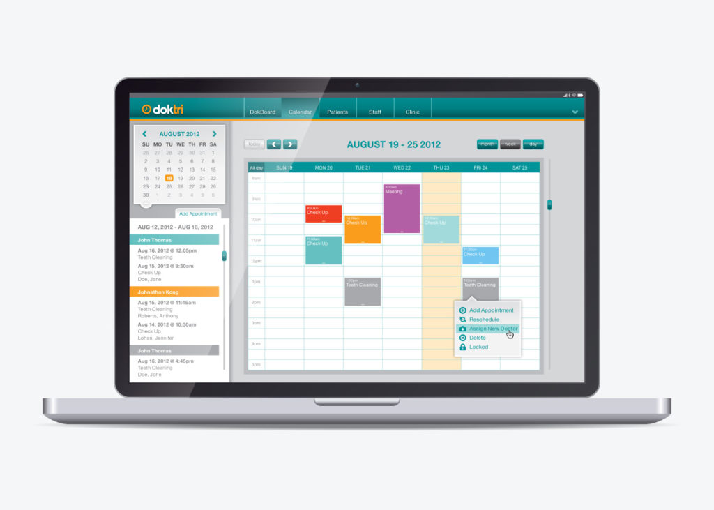 Image of the Doktri scheduler app