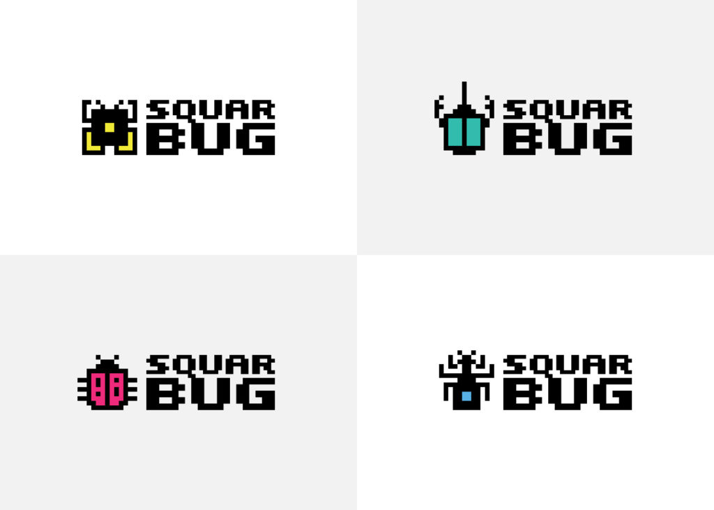 Squarbug Logo Variations