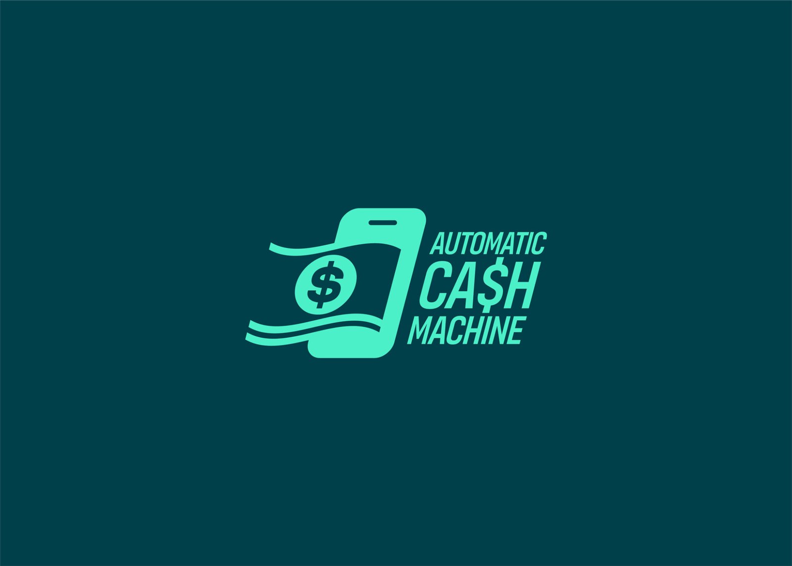 Automatic Cash Machine Logo Mint Colour