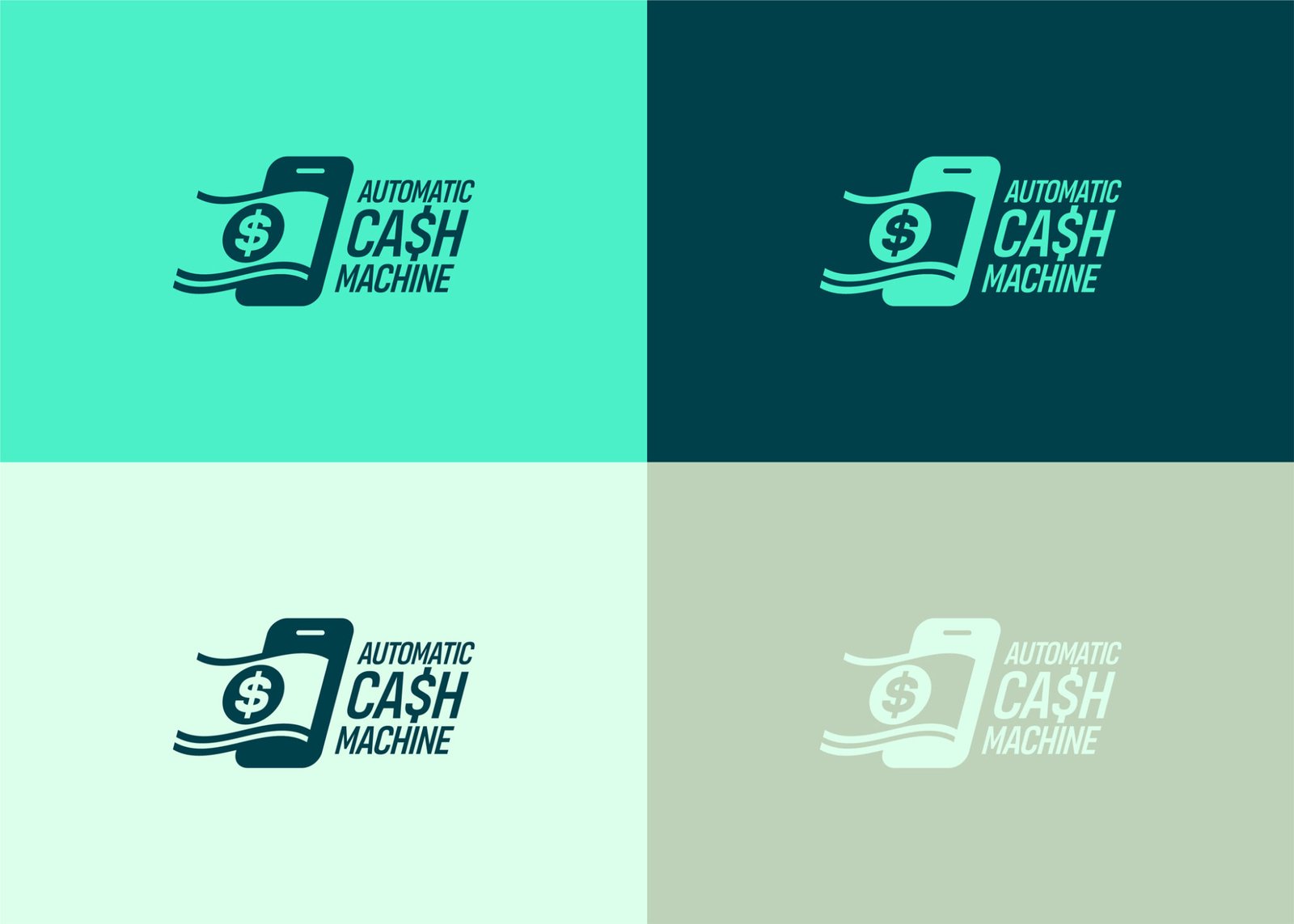 Automatic Cash Machine Logo Colour Options