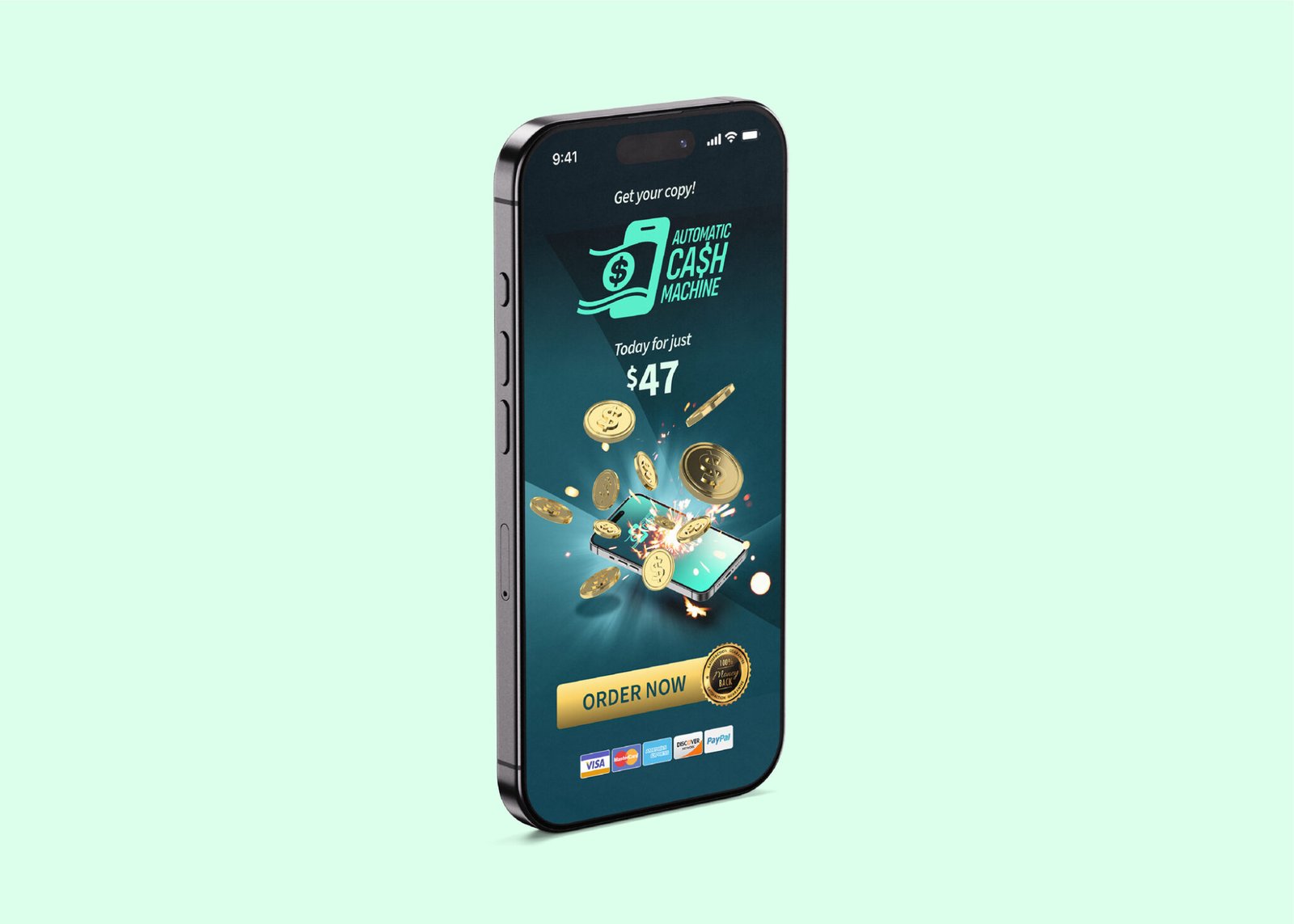 Automatic Cash Machine Mobile Screen