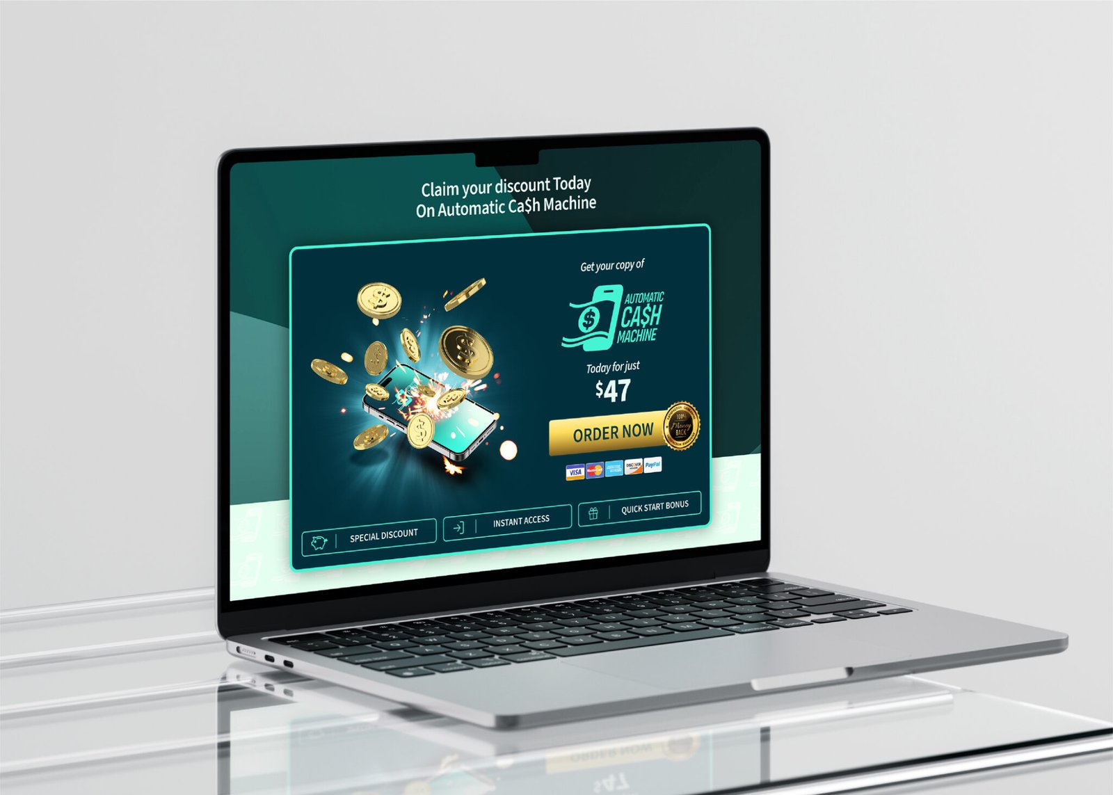 Automatic Cash Machine Desktop Screen