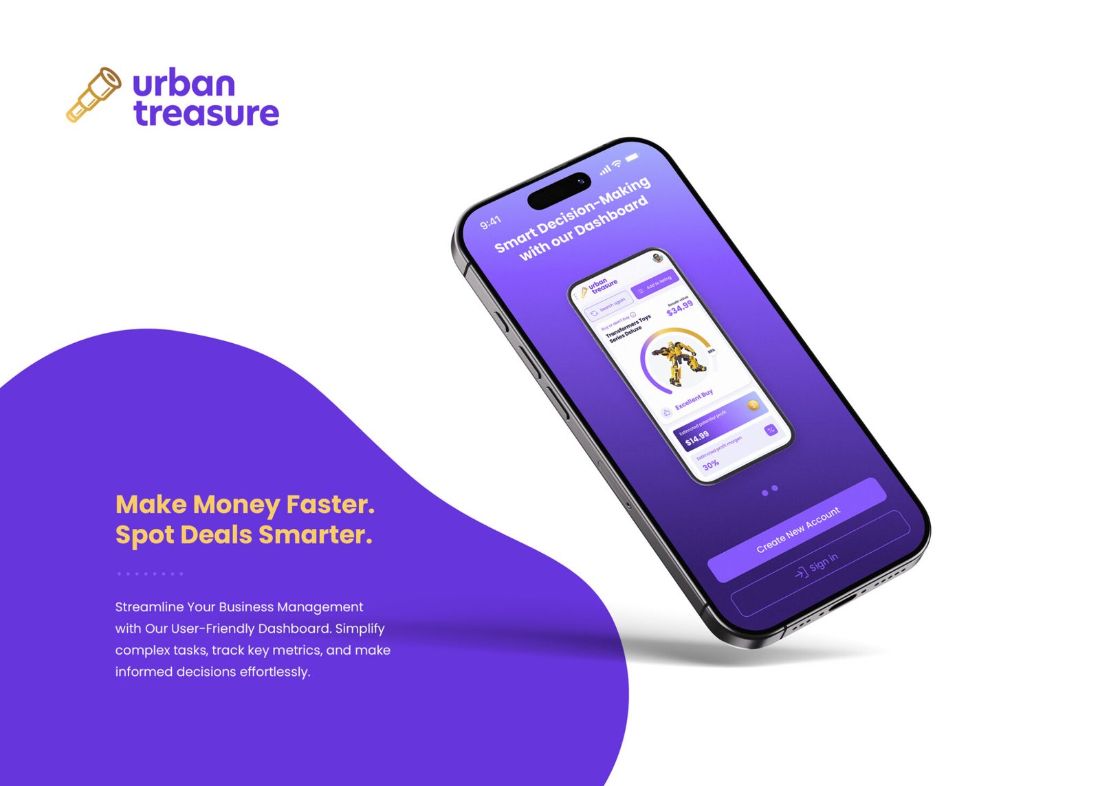 Urban Treasure Login Mobile Screen