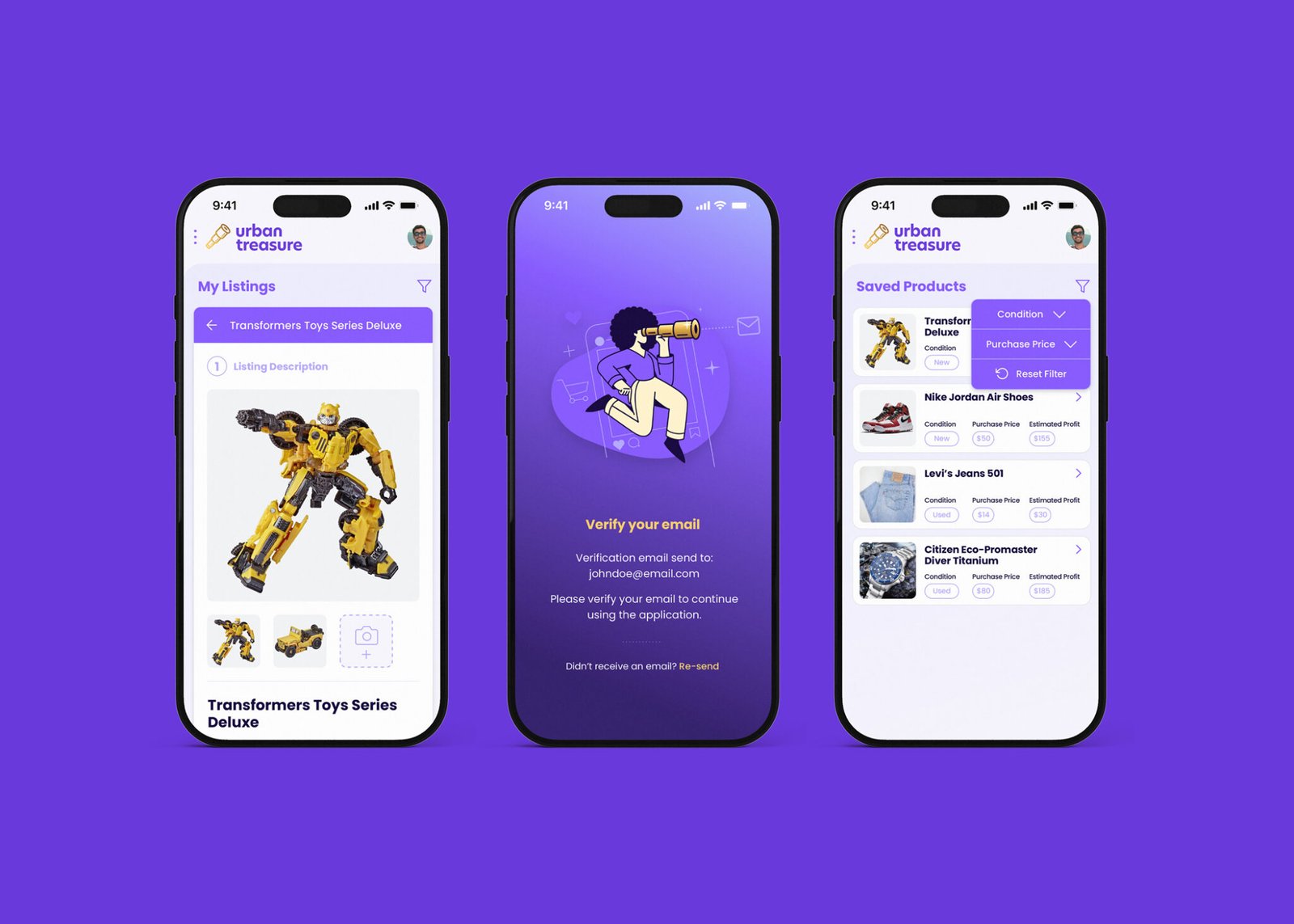 Urban Treasure Mobile Screens
