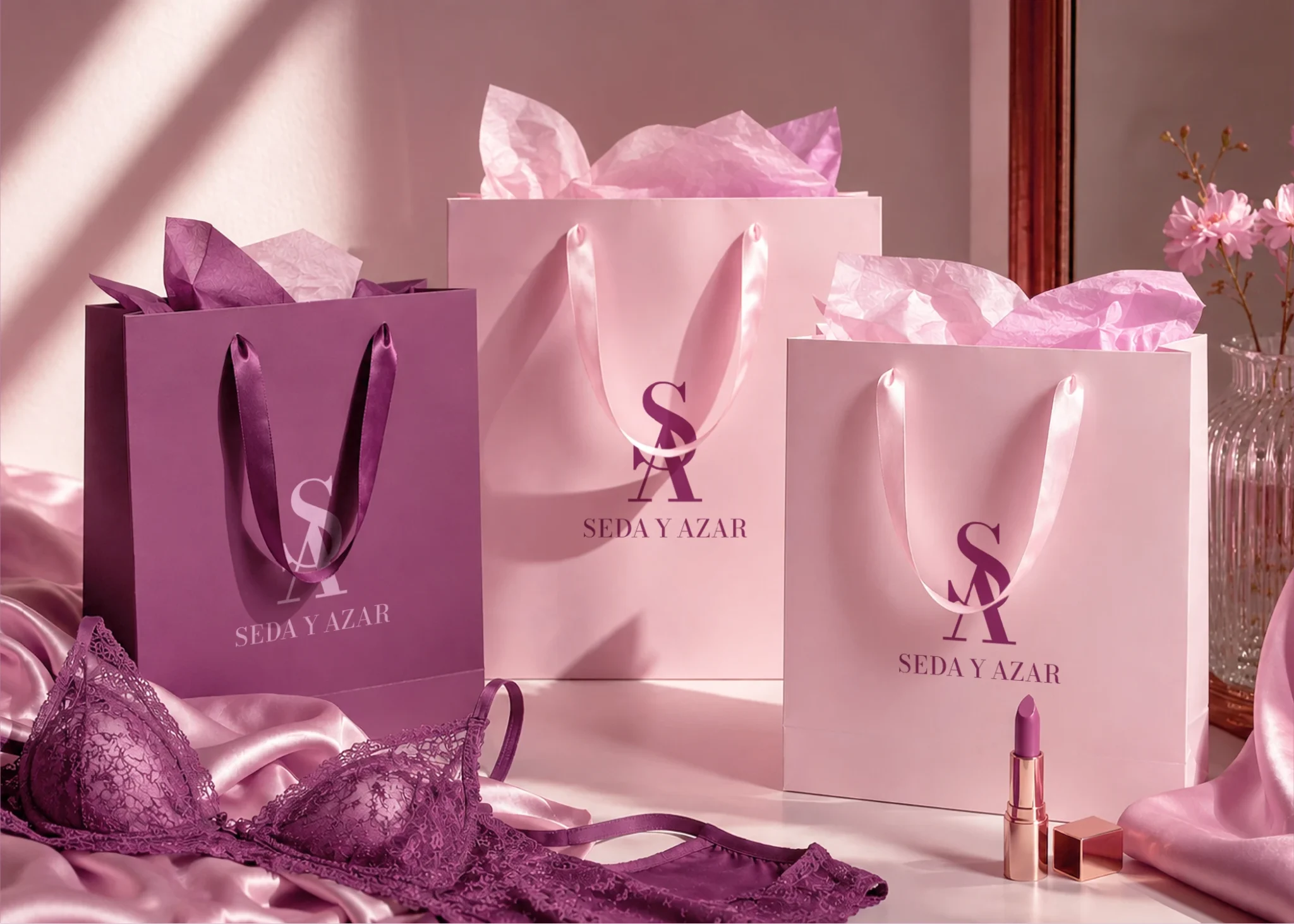 Seda y Azar Shopping Bags